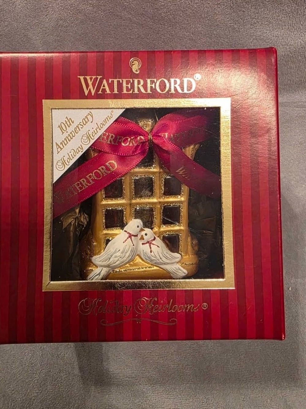 Waterford Holiday Heirlooms 10th Anniversary "Our First Christmas" ornament